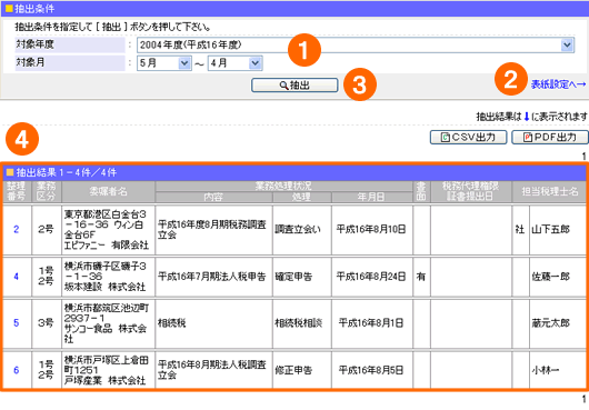 業務処理簿一覧